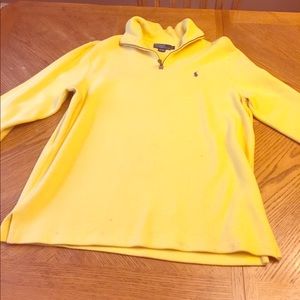 Yellow polo Ralph Lauren quarter zip pullover